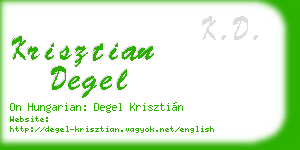 krisztian degel business card